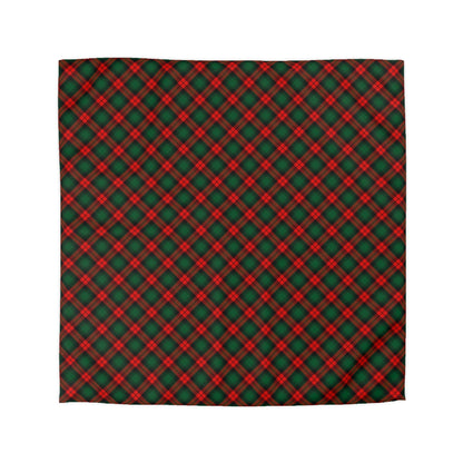 Red and Green Tartan Plaid Microfiber Duvet Cover