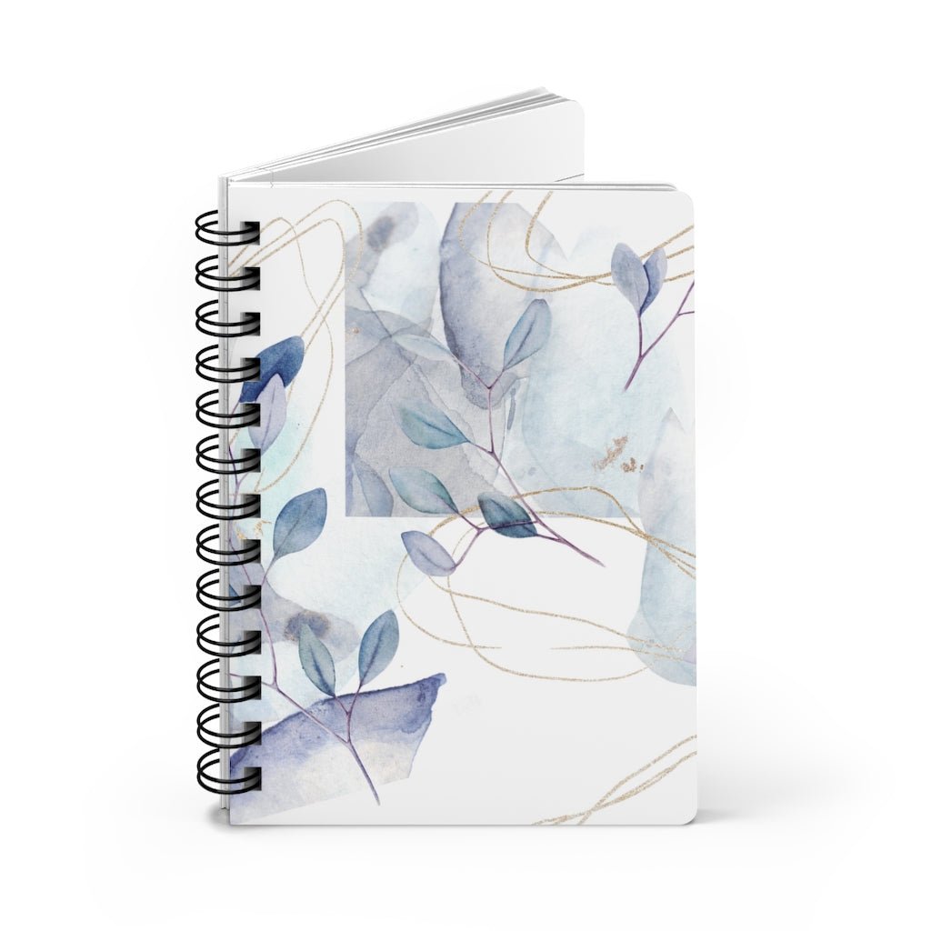 Abstract Floral Branches Spiral Bound Journal - Puffin Lime