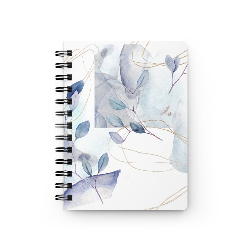Abstract Floral Branches Spiral Bound Journal - Puffin Lime