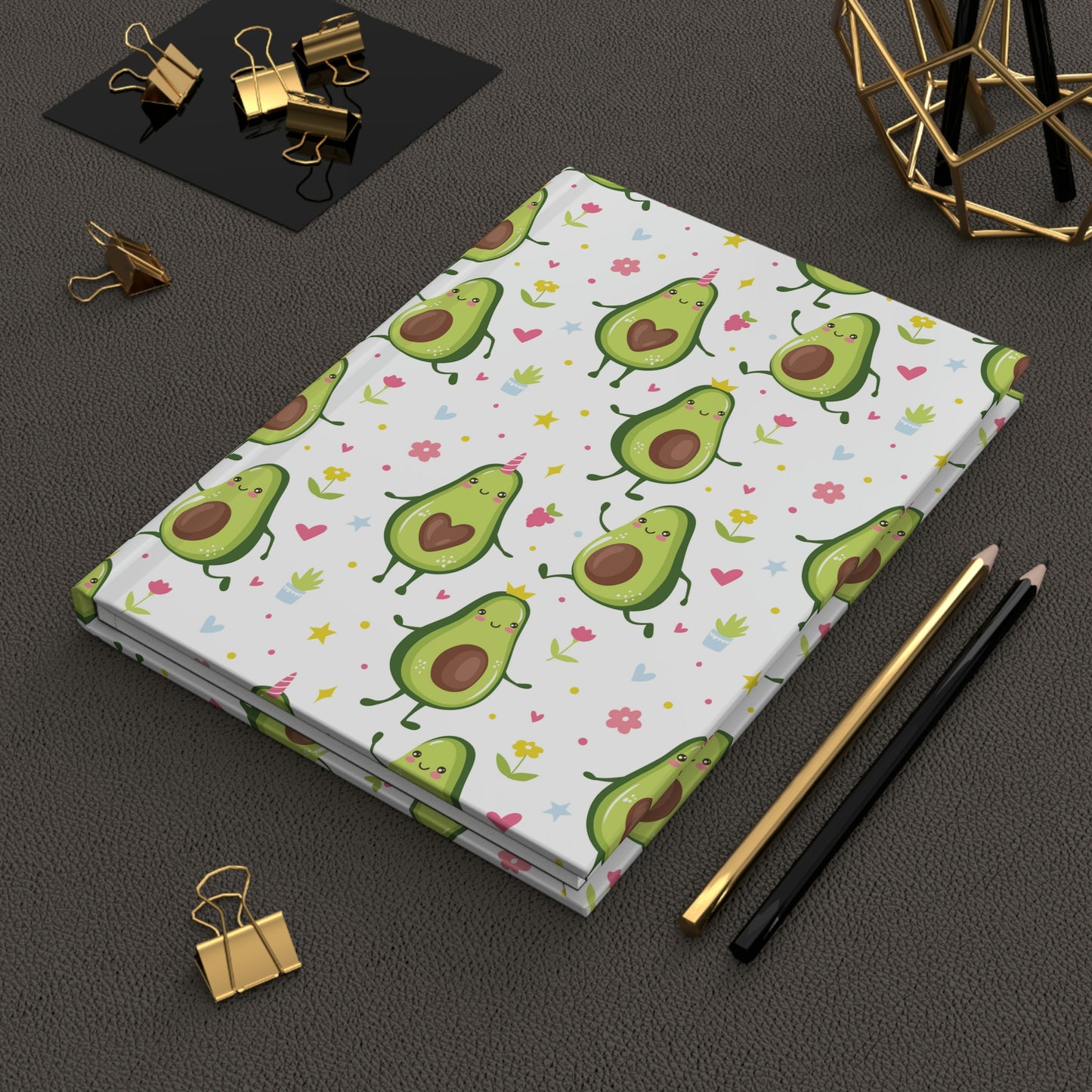 Kawaii Avocados Hardcover Journal Matte