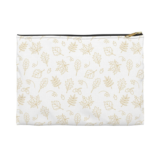 Acorns and Leaves Accessory Pouch - Puffin Lime