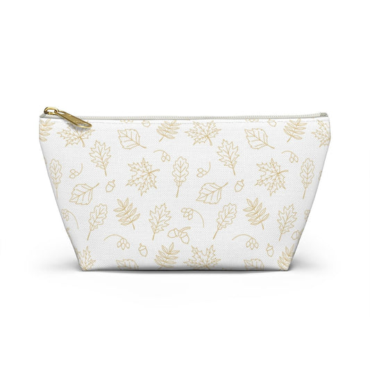 Acorns and Leaves Accessory Pouch w T-bottom - Puffin Lime