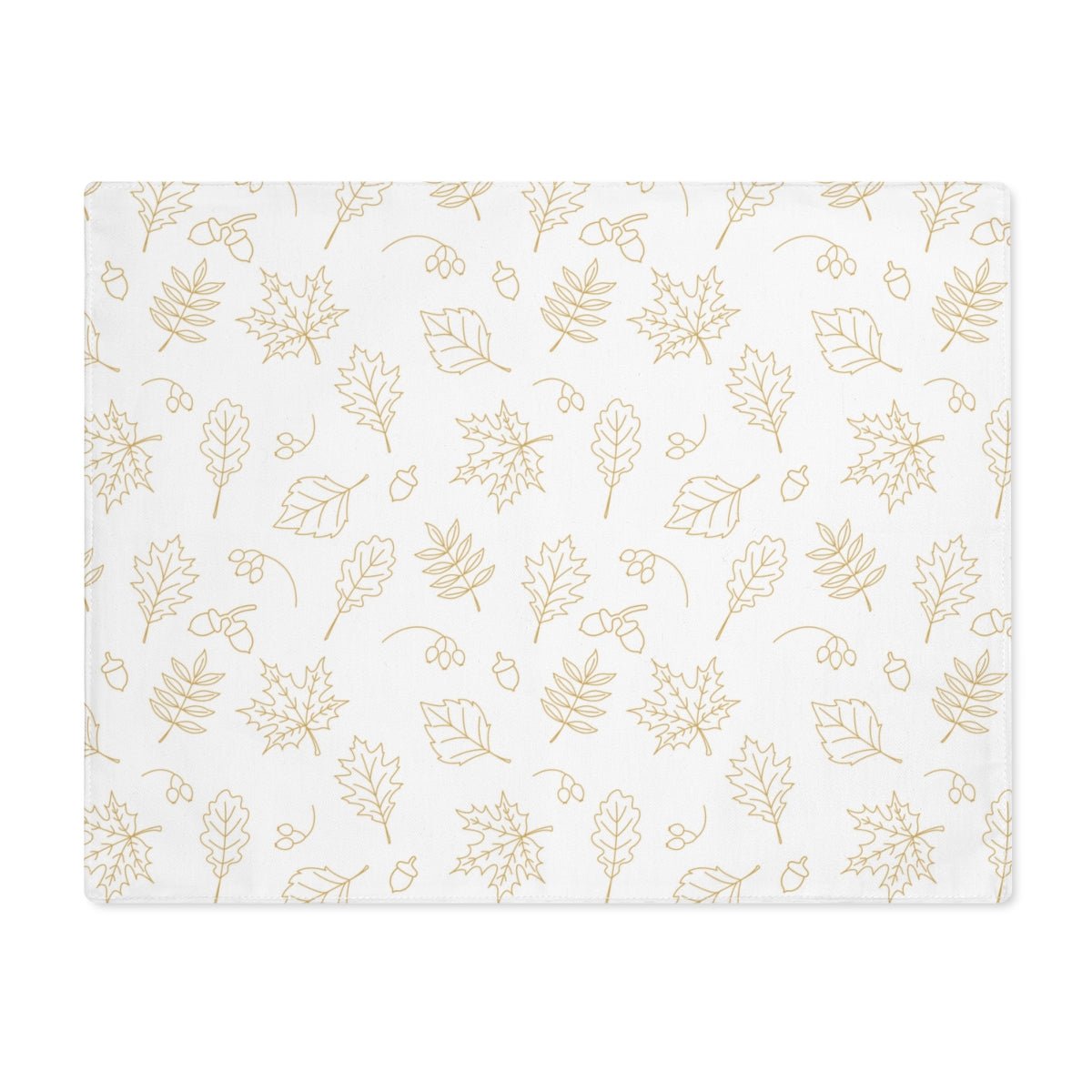 Acorns and Leaves Cotton Placemat - Puffin Lime