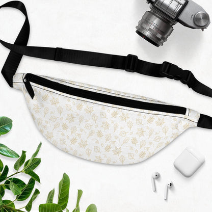 Acorns and Leaves Fanny Pack - Puffin Lime