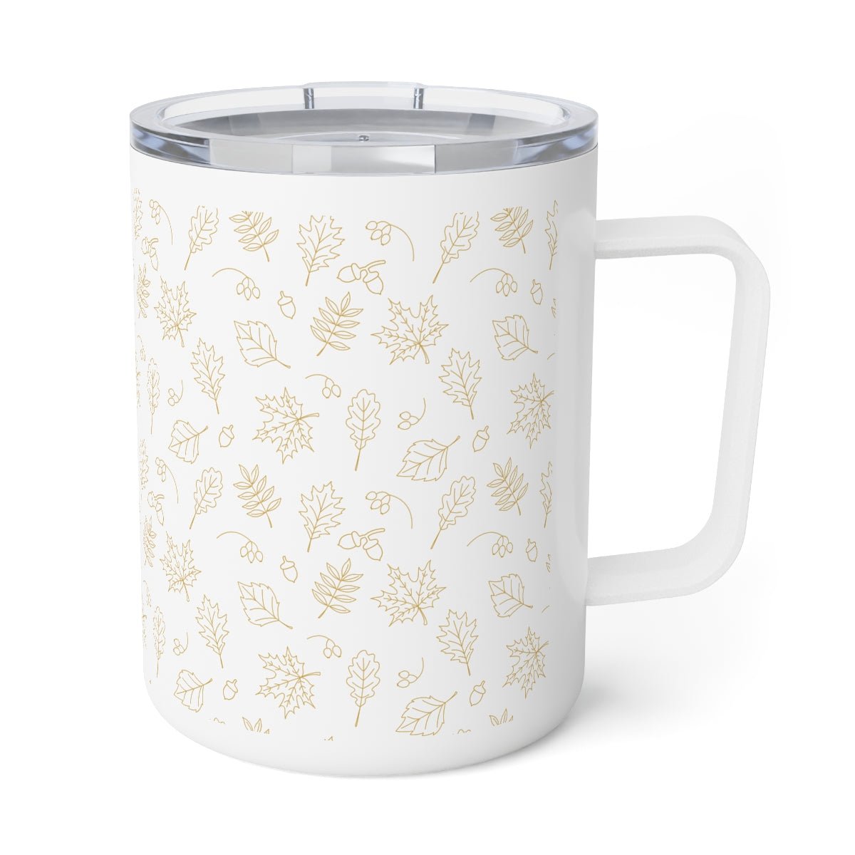 Acorns and Leaves Insulated Coffee Mug - Puffin Lime