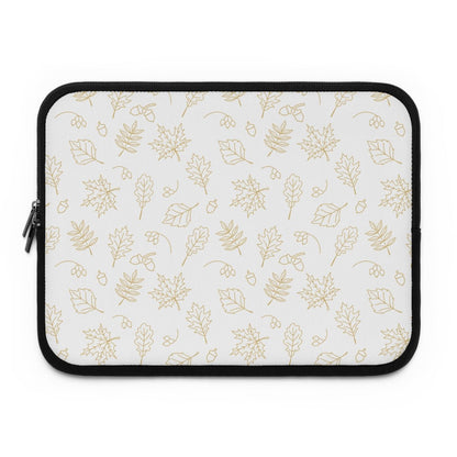 Acorns and Leaves Laptop Sleeve - Puffin Lime