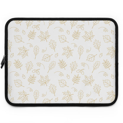 Acorns and Leaves Laptop Sleeve - Puffin Lime