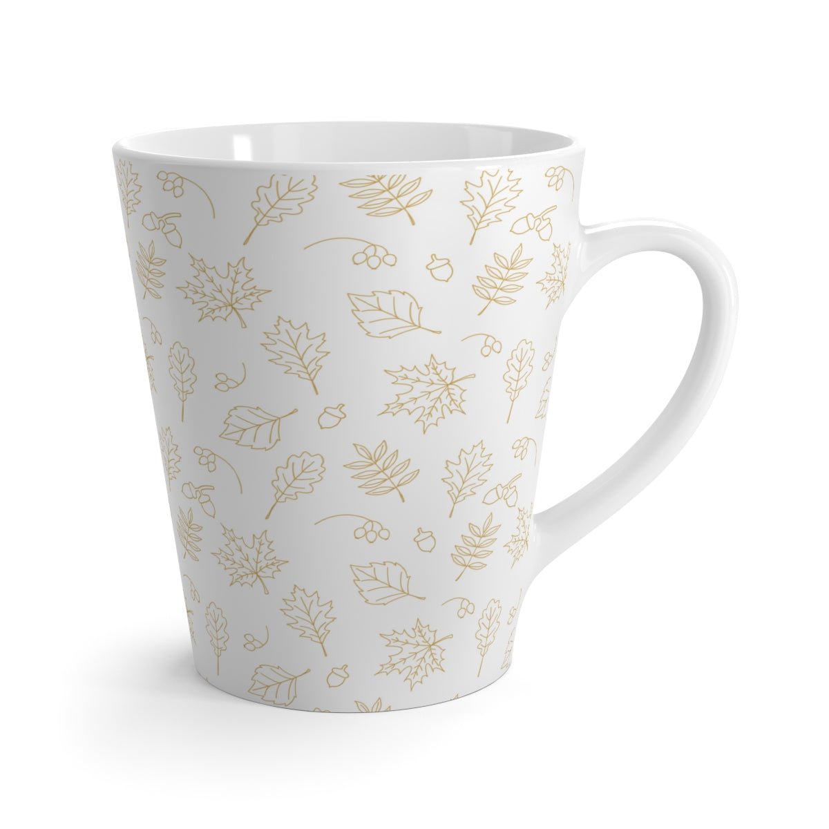 Acorns and Leaves Latte Mug - Puffin Lime