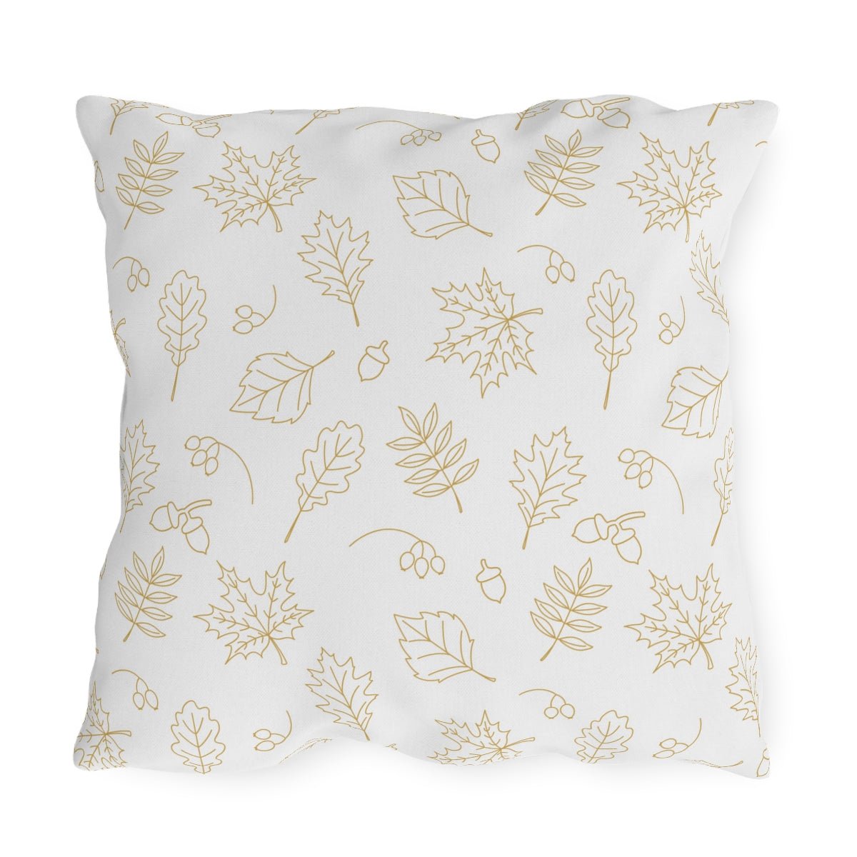 Acorns and Leaves Outdoor Pillow - Puffin Lime