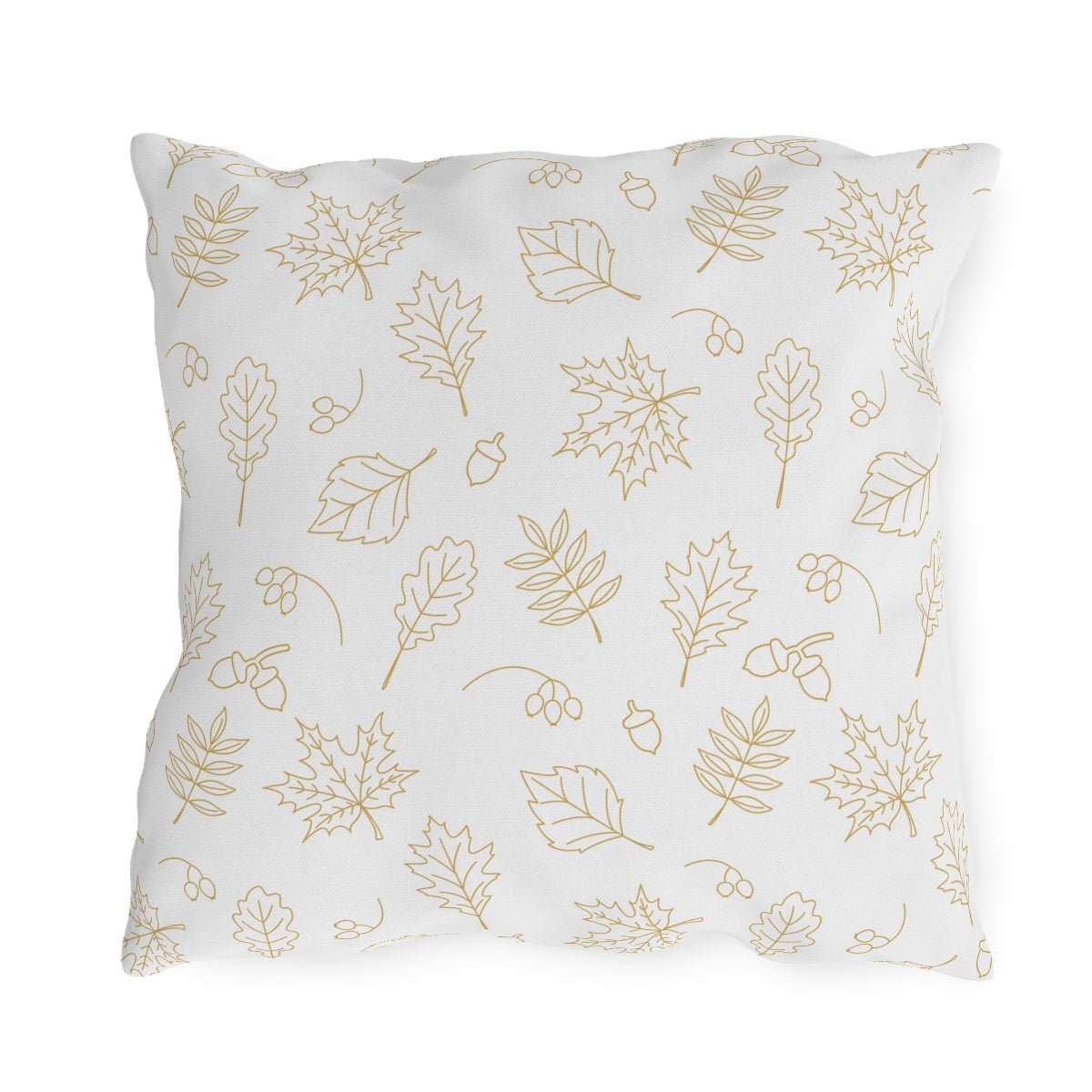 Acorns and Leaves Outdoor Pillow - Puffin Lime