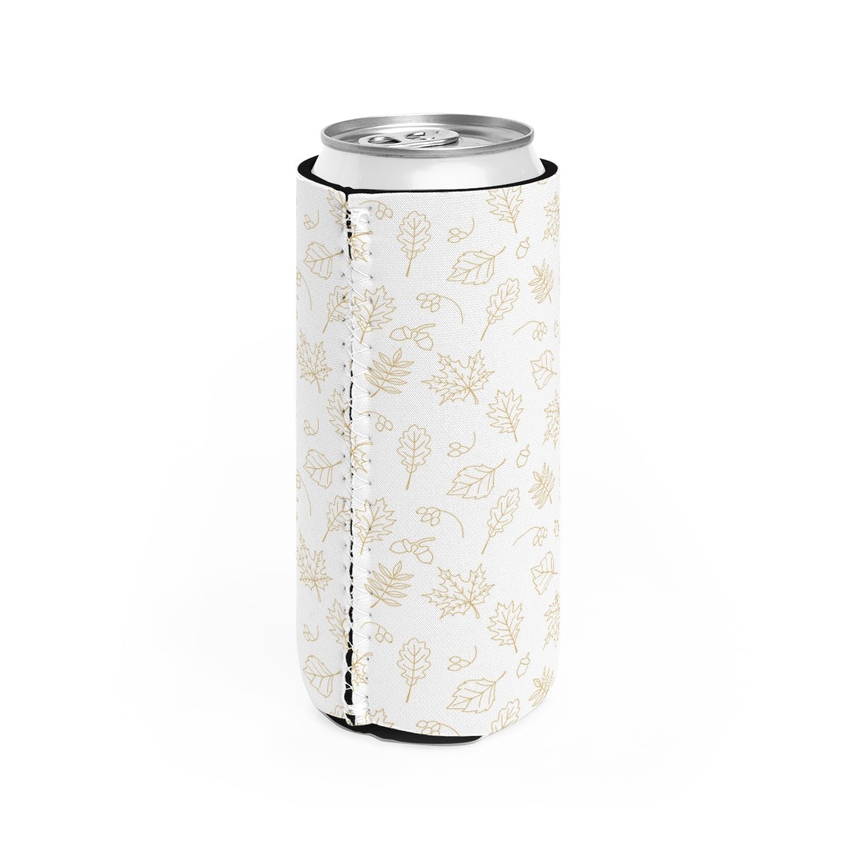 Acorns and Leaves Slim Can Cooler - Puffin Lime