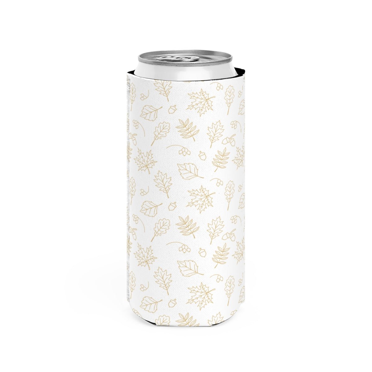Acorns and Leaves Slim Can Cooler - Puffin Lime