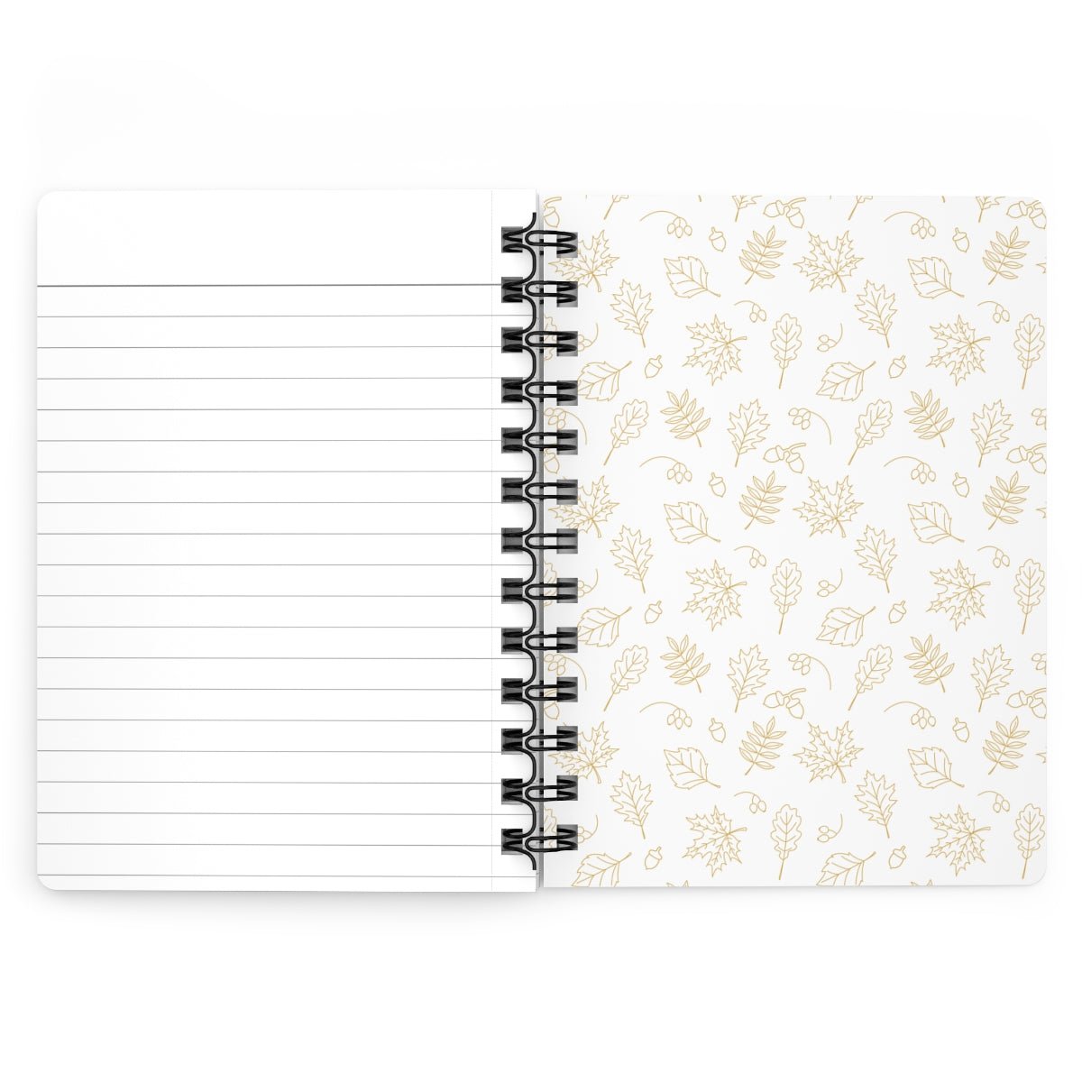 Acorns and Leaves Spiral Bound Journal - Puffin Lime