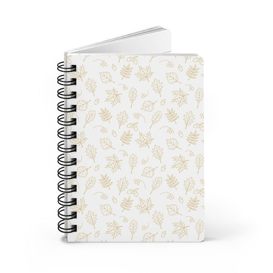 Acorns and Leaves Spiral Bound Journal - Puffin Lime