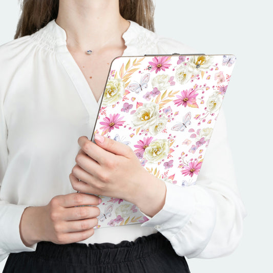 Spring Butterflies and Roses Clipboard