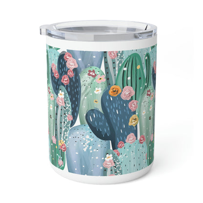 Pastel Cactus Insulated Coffee Mug, 10oz