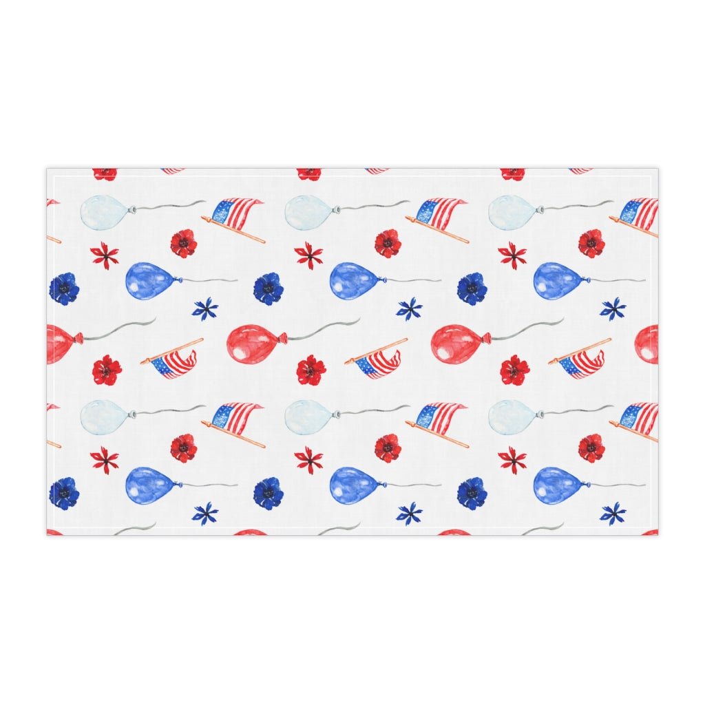 American Flags and Balloons Kitchen Towel - Puffin Lime
