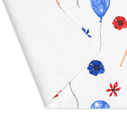 American Flags and Balloons Placemat - Puffin Lime