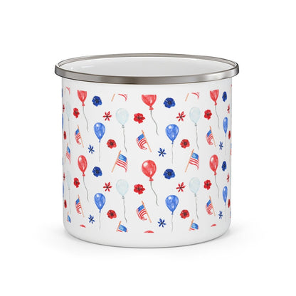 American Flags and Balloons Stainless Steel Camping Mug - Puffin Lime