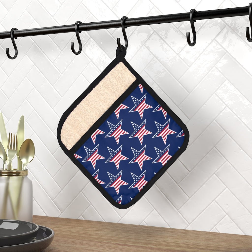 American Stars Pot Holder with Pocket - Puffin Lime