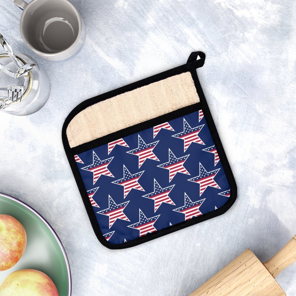 American Stars Pot Holder with Pocket - Puffin Lime