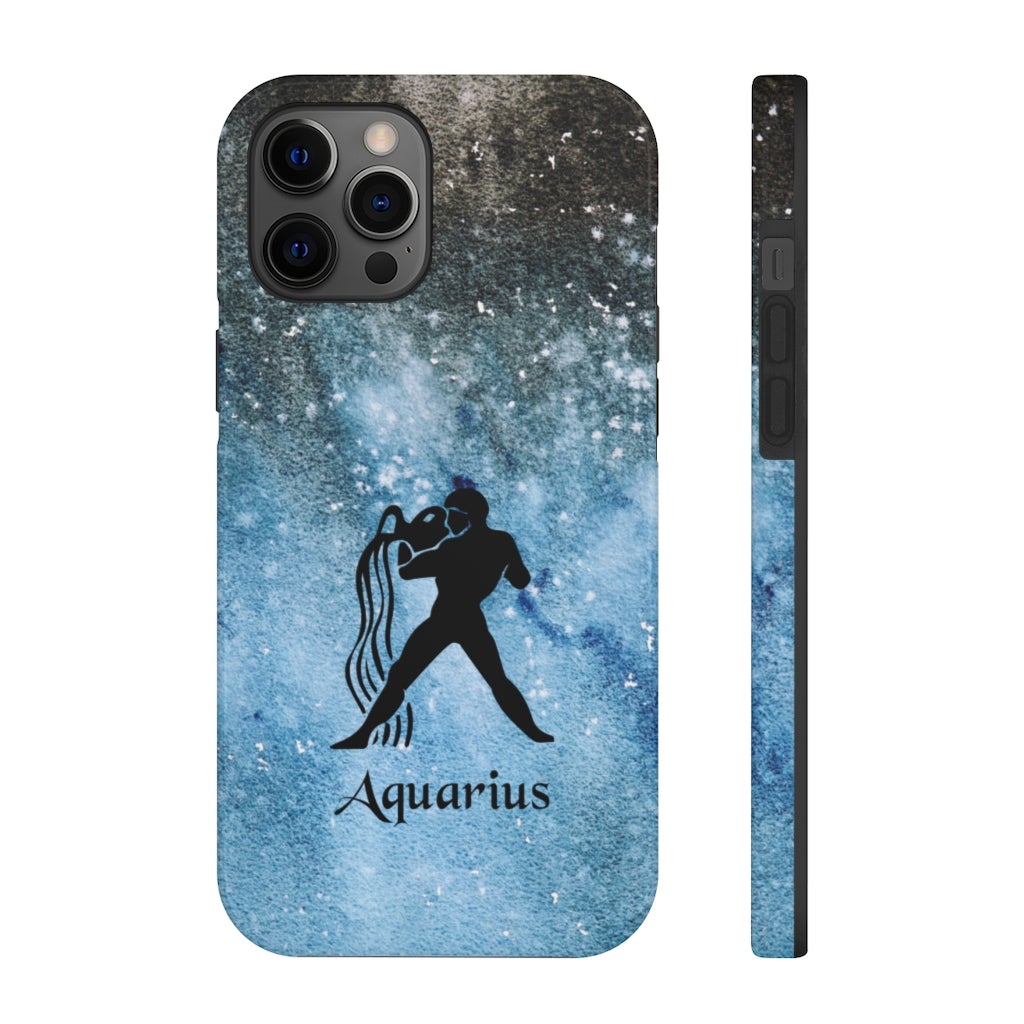 Aquarius Zodiac Sign iPhone Case - Aquarius Horoscope Birthday Gift - Puffin Lime