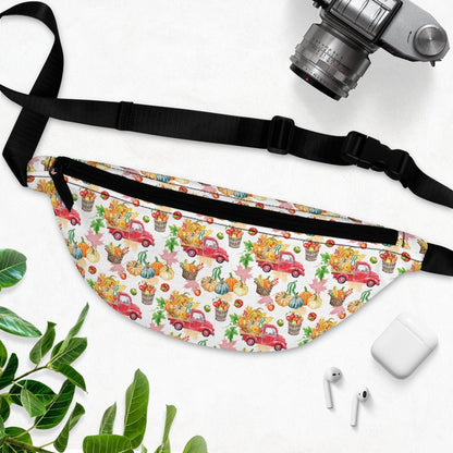 Autumn Harvest Trucks Fanny Pack - Puffin Lime