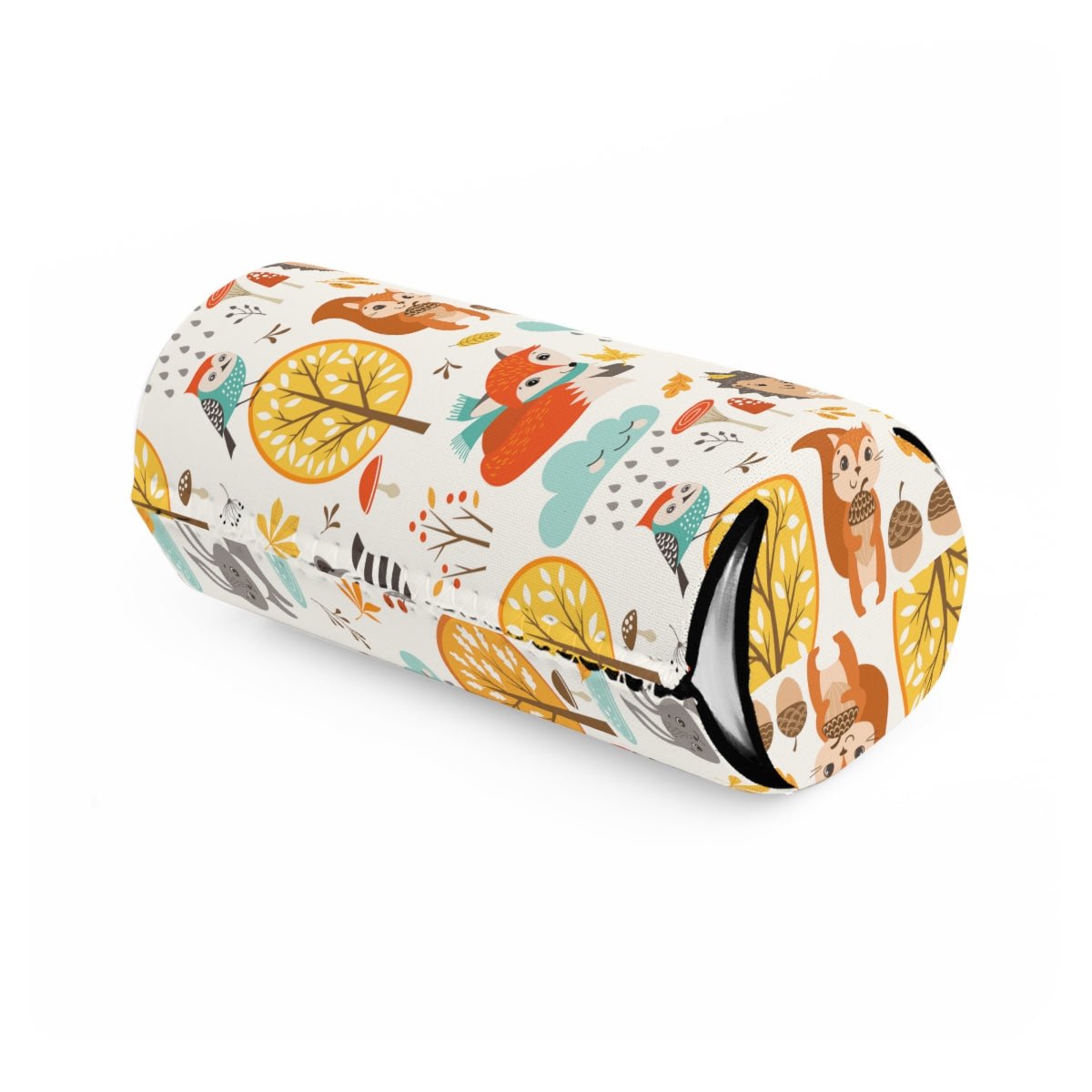 Autumn Woodland Animals Slim Can Cooler - Puffin Lime