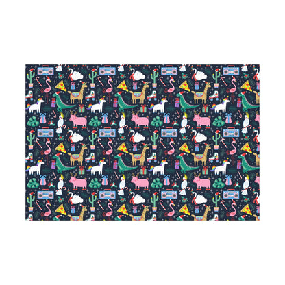 Christmas Animals Gift Wrap Paper
