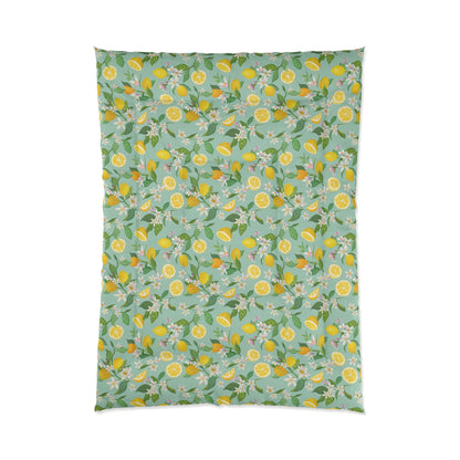 Lemons and Flowers Comforter