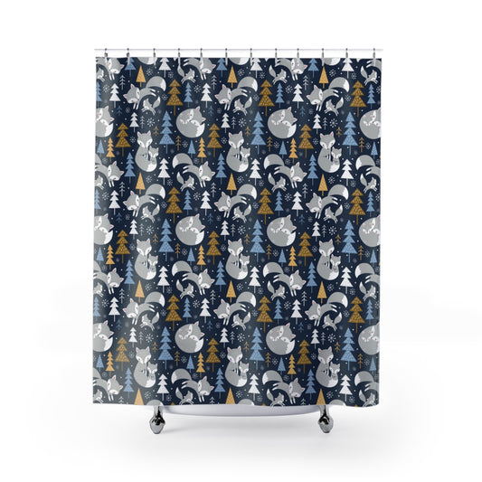 Arctic Foxes Shower Curtains