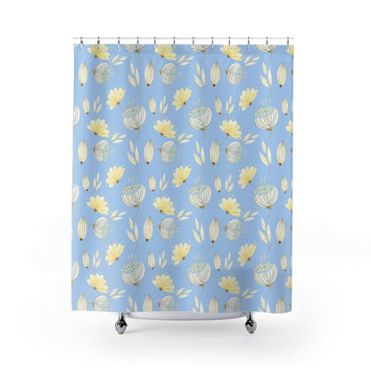 Yellow Flowers Shower Curtain