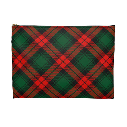 Red and Green Tartan Plaid Accessory Pouch