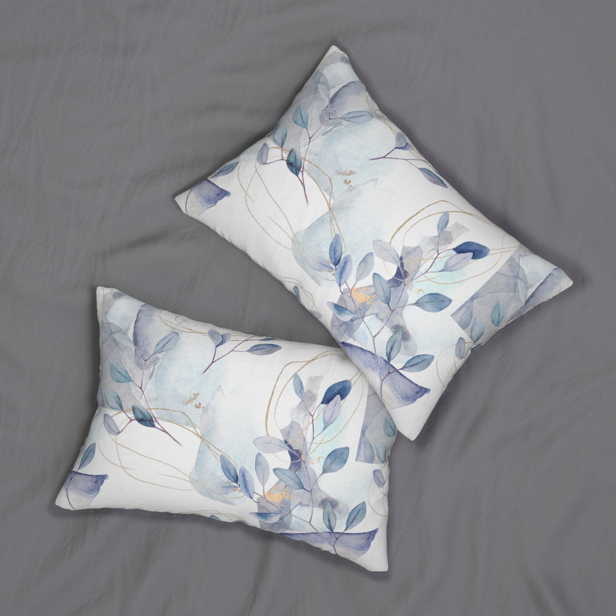Abstract Floral Branches Spun Polyester Lumbar Pillow