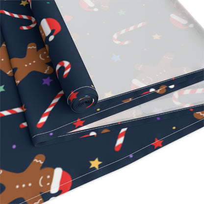 Gingerbread and Candy Canes Table Runner (Cotton, Poly)