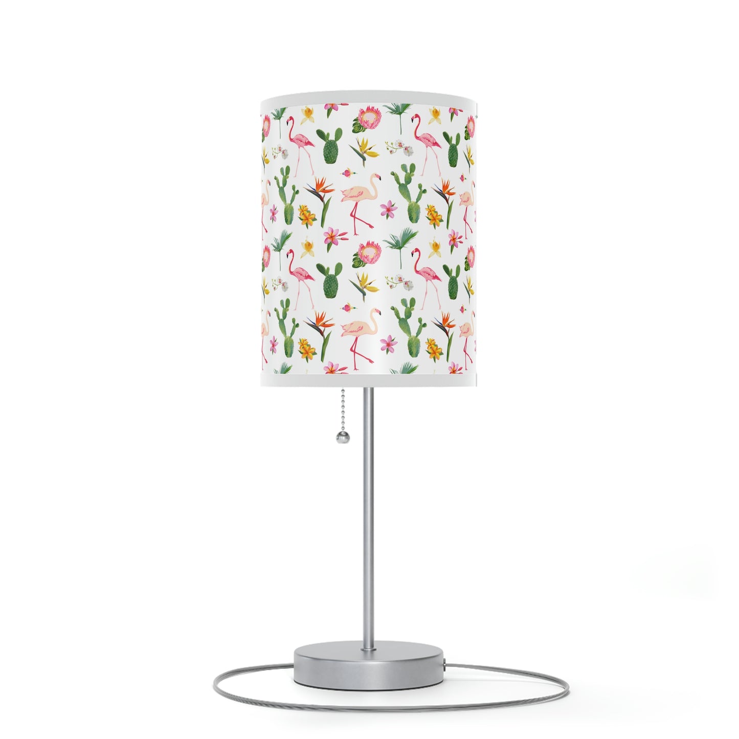Cactus and Flamingos Lamp on a Stand, US|CA plug
