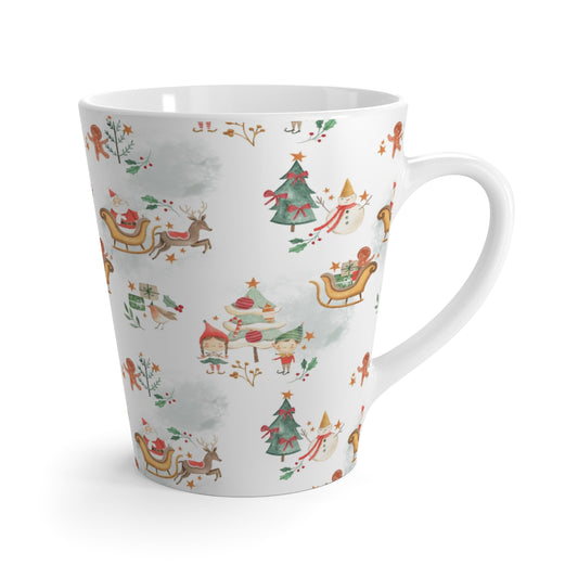 Vintage Christmas Santa Latte Mug