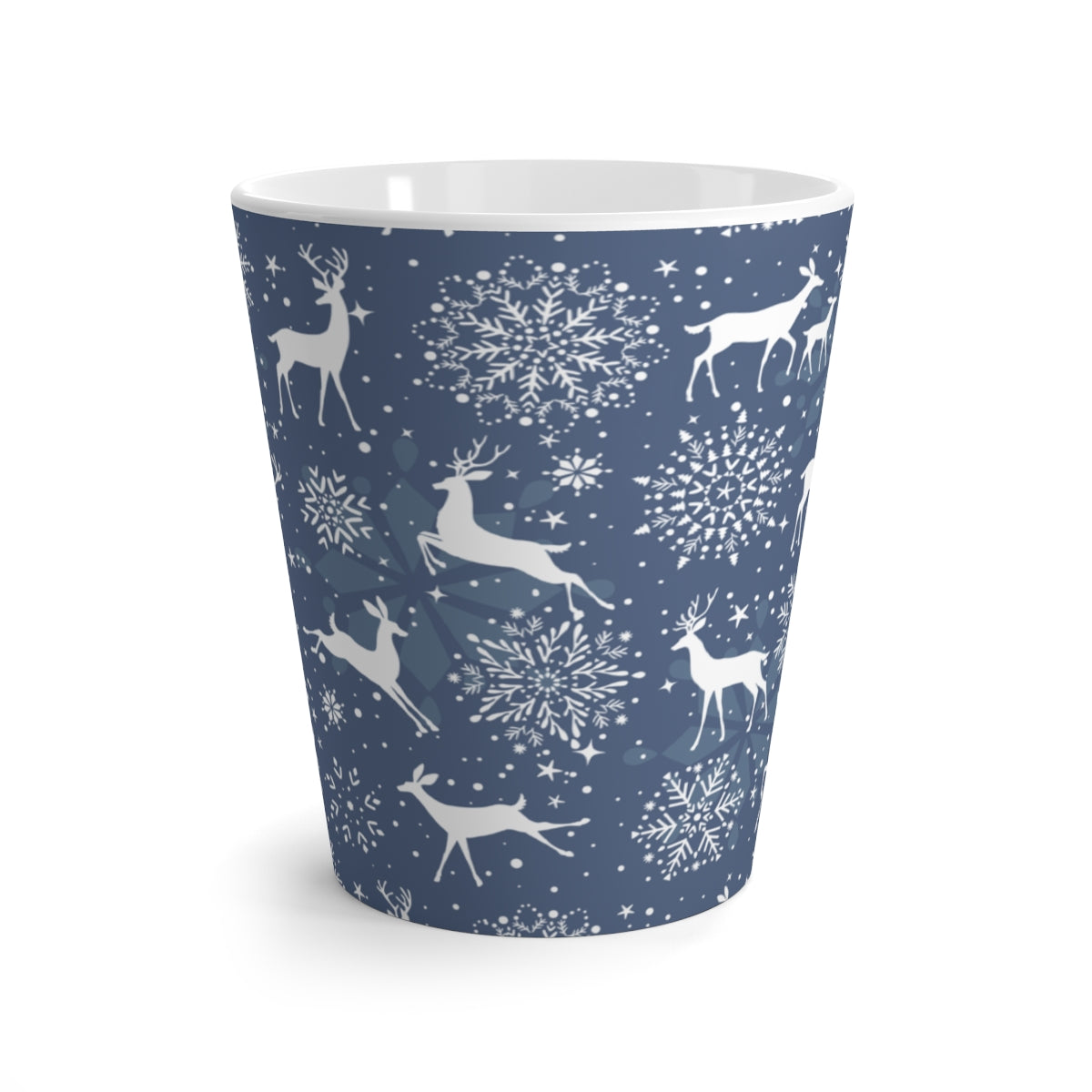 Reindeers and Snowflakes Latte Mug