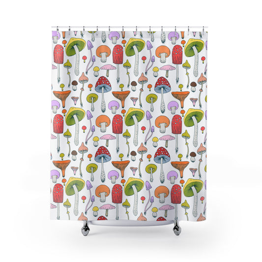 Forest Mushrooms Shower Curtain