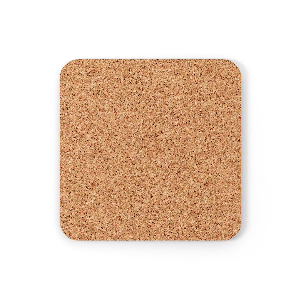 Banners and Donuts Corkwood Coaster Set - Puffin Lime