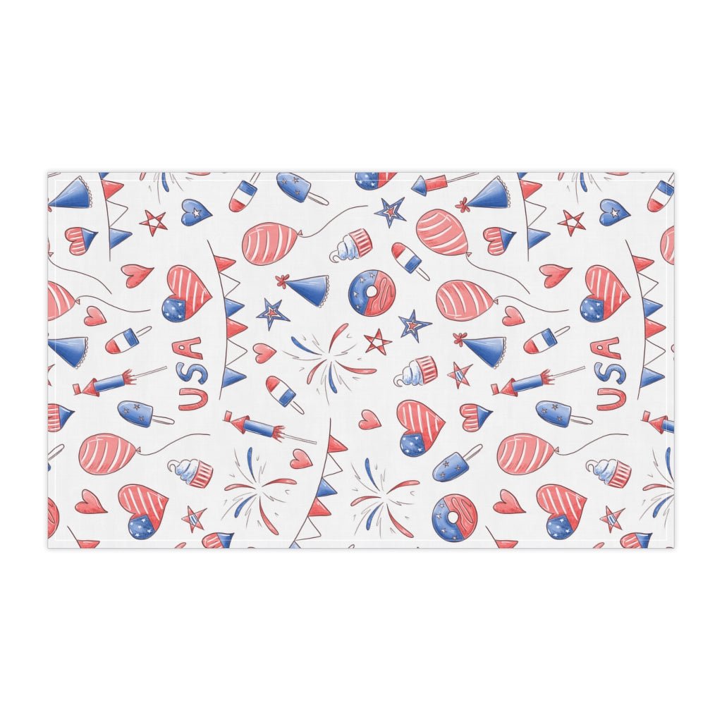 Banners and Donuts Kitchen Towel - Puffin Lime