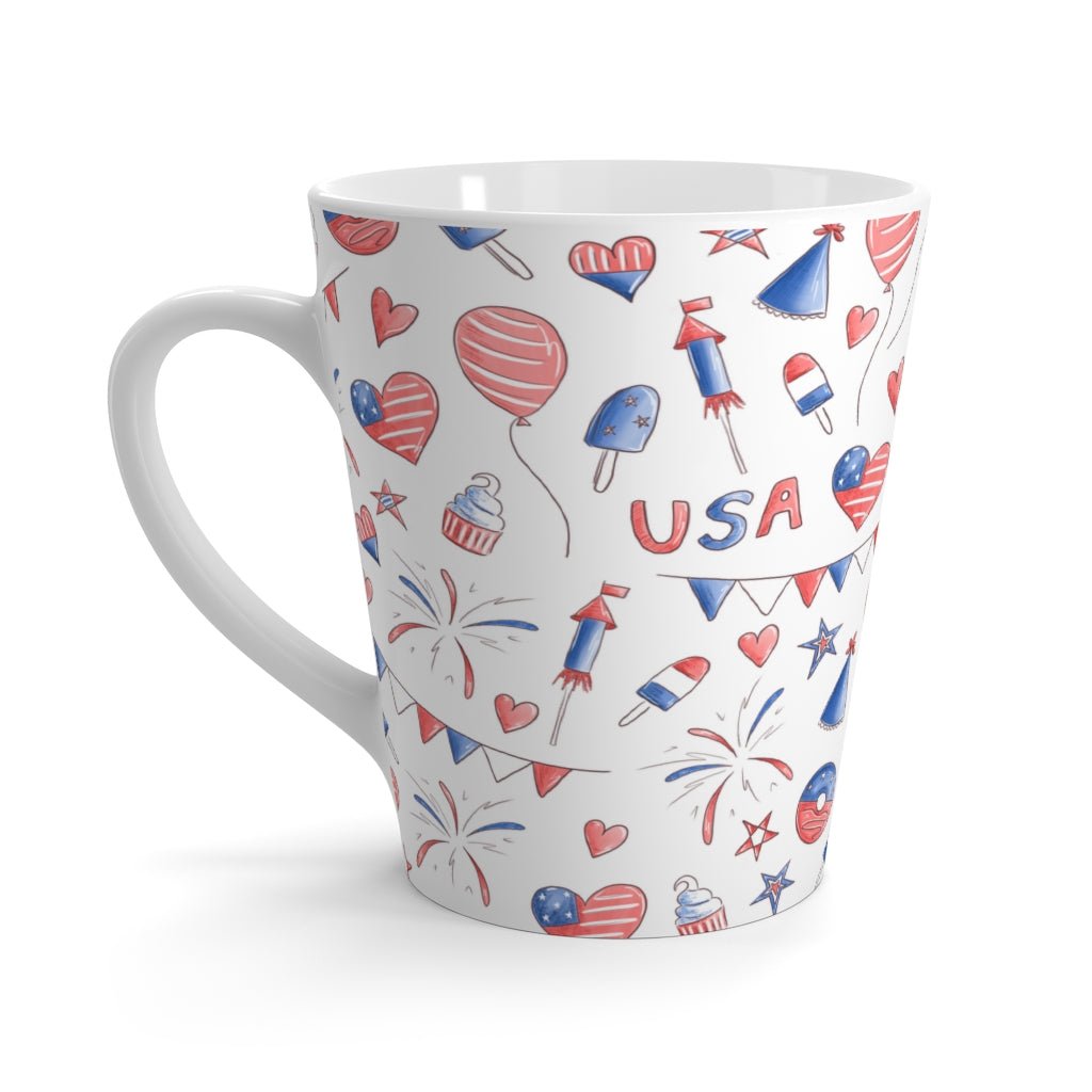 Banners and Donuts Latte Mug - Puffin Lime