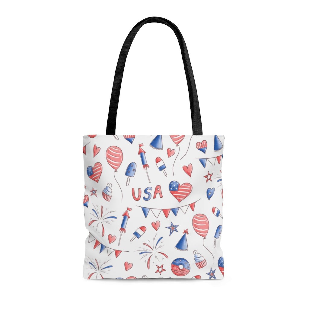 Banners and Donuts Tote Bag - Puffin Lime