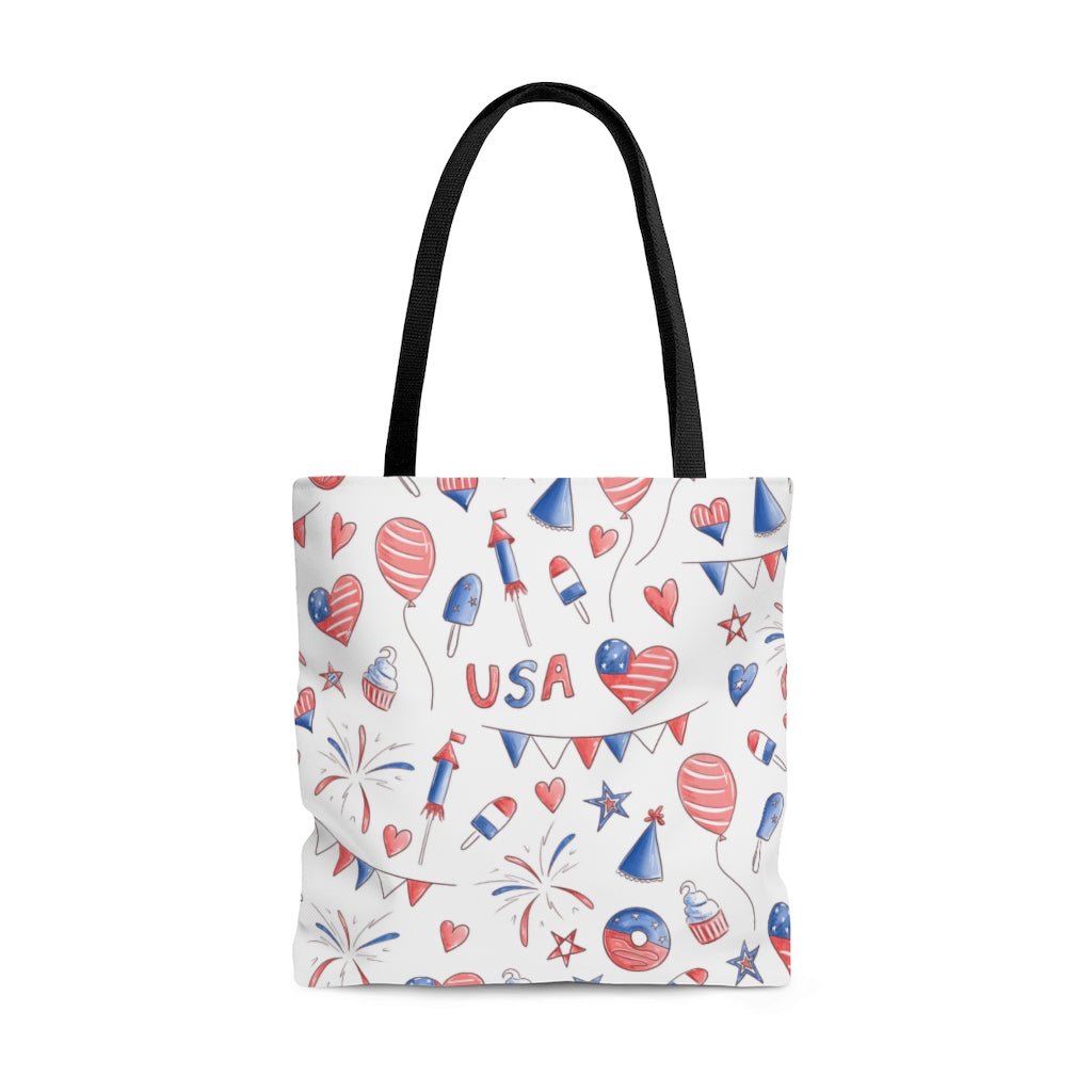 Banners and Donuts Tote Bag - Puffin Lime