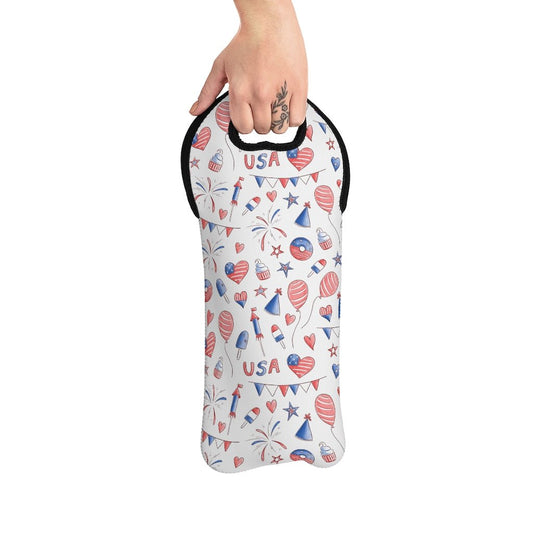 Banners and Donuts Wine Tote Bag - Puffin Lime