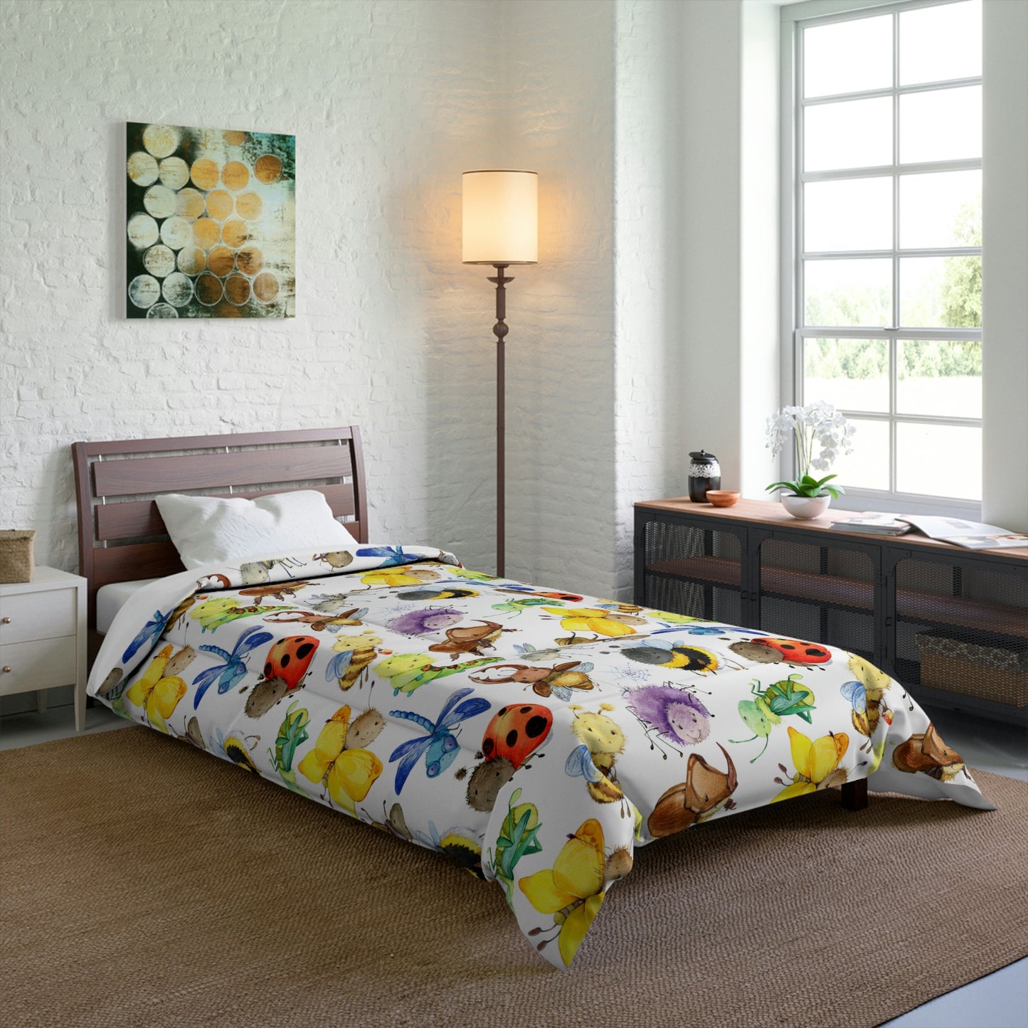 Ladybugs, Bees and Dragonflies Comforter