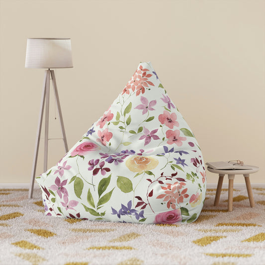 Yellow and Pink Roses Bean Bag Chair Cover