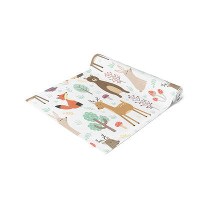 Forest Plants and Animals Table Runner (Cotton, Poly)