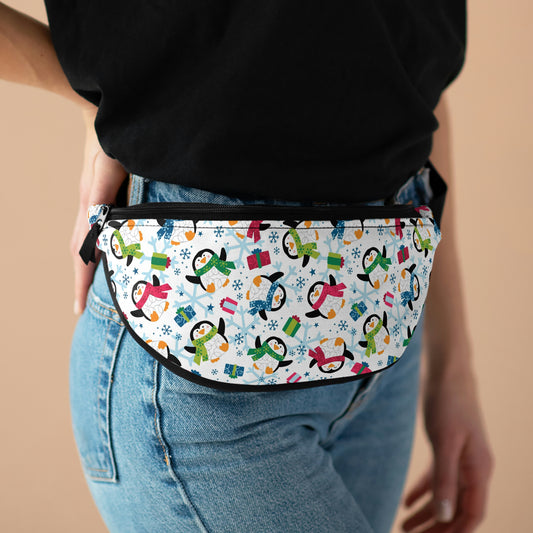 Penguins and Snowflakes Fanny Pack