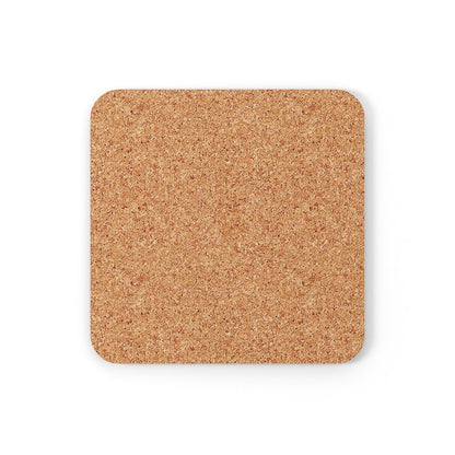 Blissful Hearts Corkwood Coaster Set - Puffin Lime